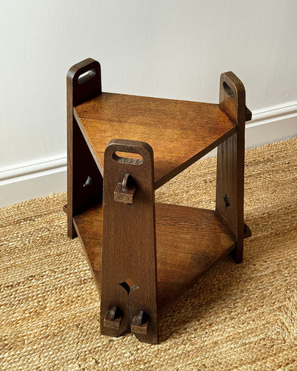 French Arts & Crafts Oak Side Table