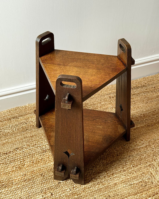 French Arts & Crafts Oak Side Table