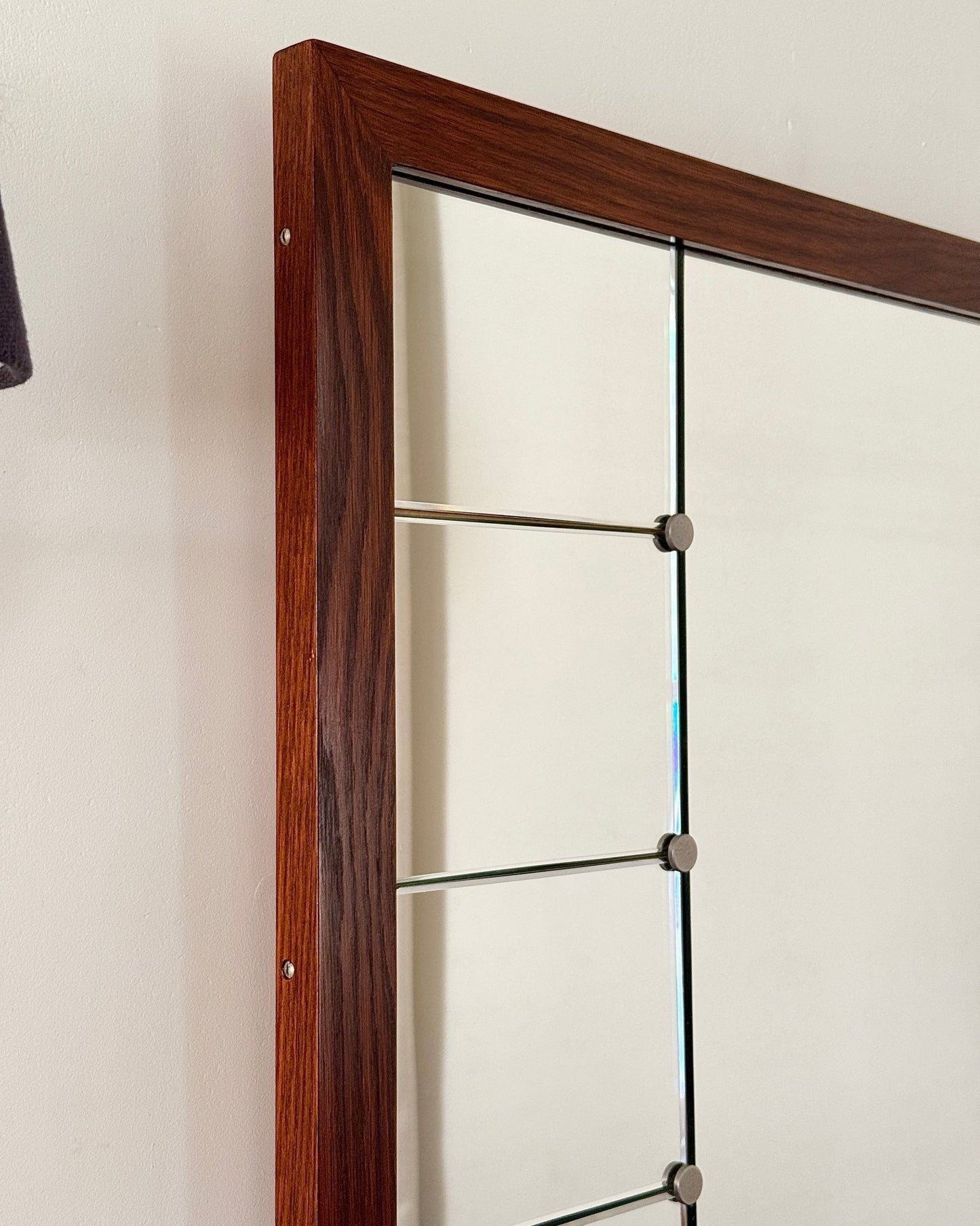 Large Swedish Sectional Mantel Mirror by Ateljé Glas & Trä - Club Sourced