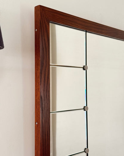 Large Swedish Sectional Mantel Mirror by Ateljé Glas & Trä - Club Sourced