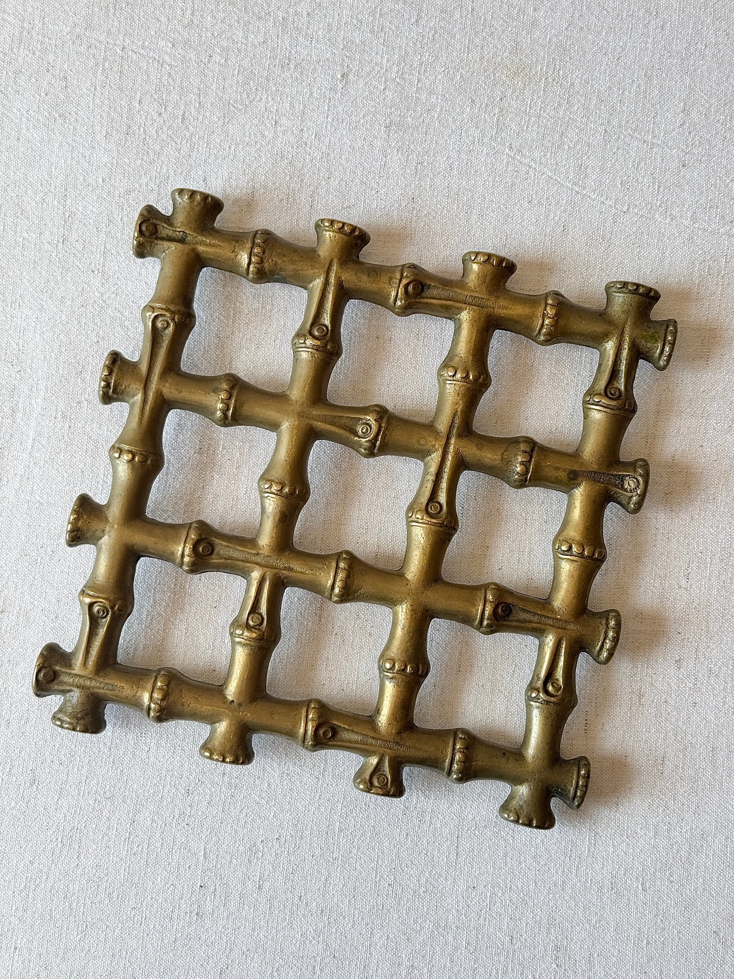 Brass Faux Bamboo Trivet