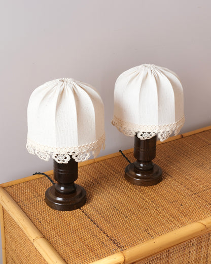 Pair of Swedish Pine Table Lamps by Markslöjd