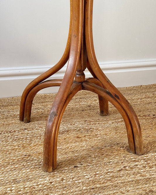 Mid-Century Beech Bentwood Side Table in the Manner of Thonet