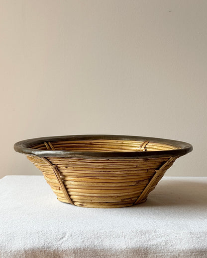 Italian Pencil Reed & Brass Bowl