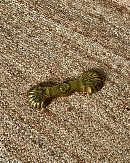 Victorian Brass Shell Doorstop