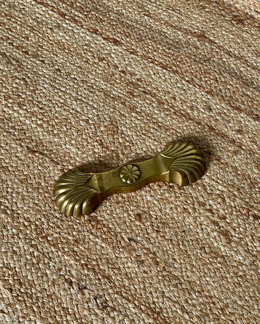 Victorian Brass Shell Doorstop