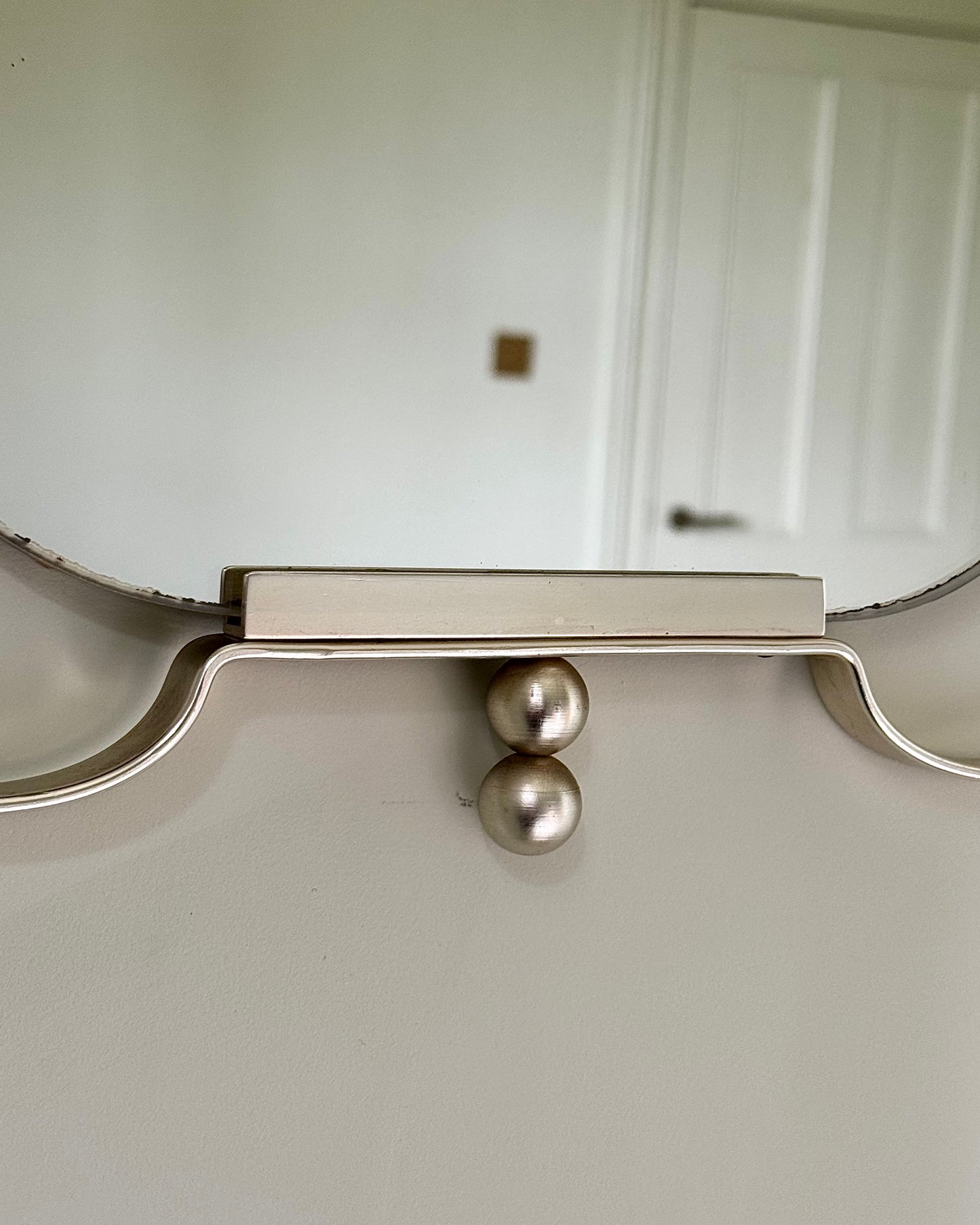Mid-century Belgian Floating Scroll Mirror