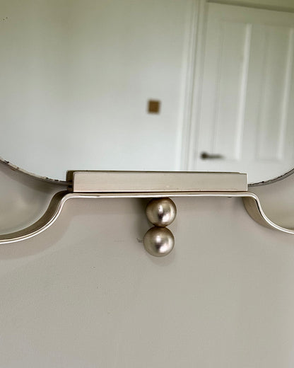 Mid-century Belgian Floating Scroll Mirror