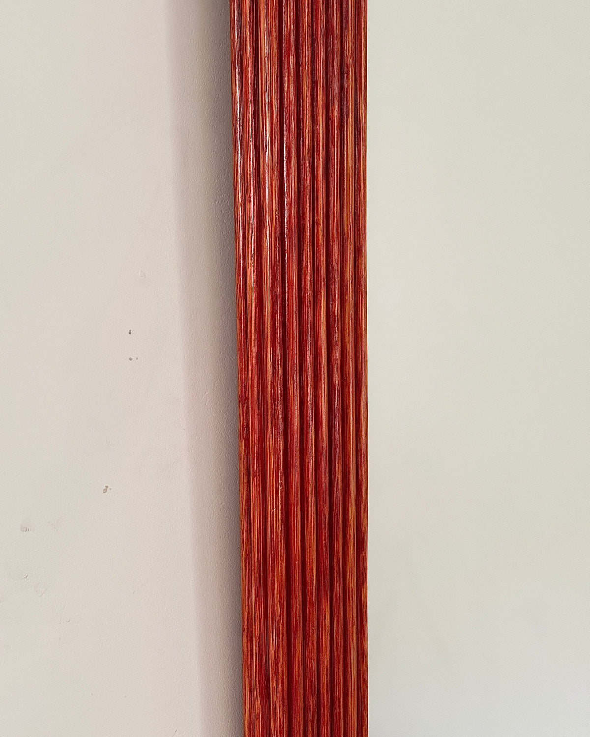 Orange Pencil Reed Mirror, 1980s