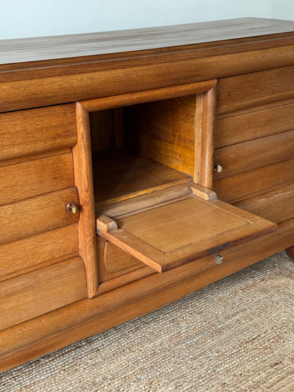 Large French Oak Sideboard in the Manner of Charles Dudouyt, c.1940s