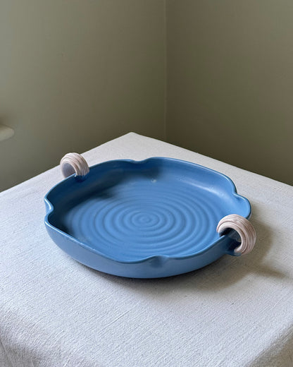 Swedish Art Deco Gabriel Keramik Blue Dish, circa. 1930s