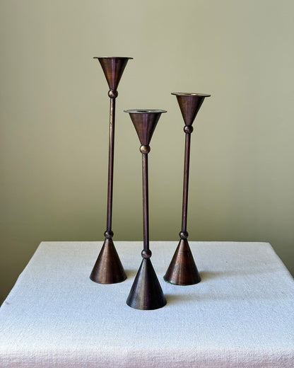 Set of 3 Post-modern Candlesticks