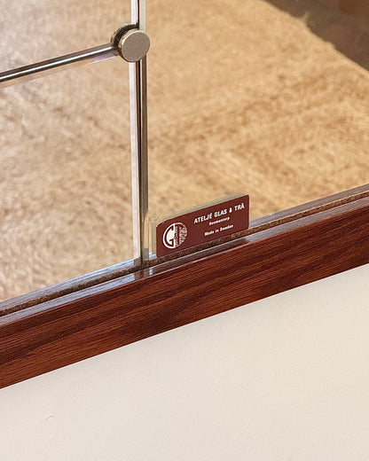 Large Swedish Sectional Mantel Mirror by Ateljé Glas & Trä - Club Sourced