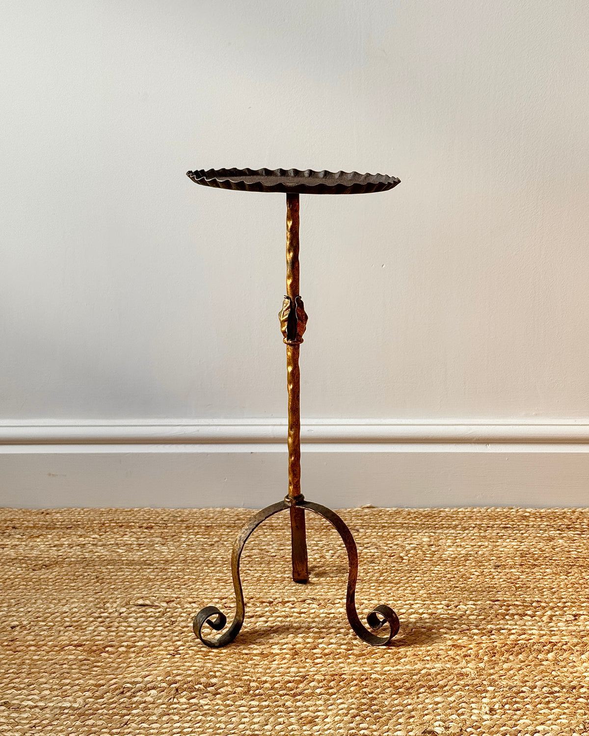 Spanish Wrought Iron Gilded Martini Table