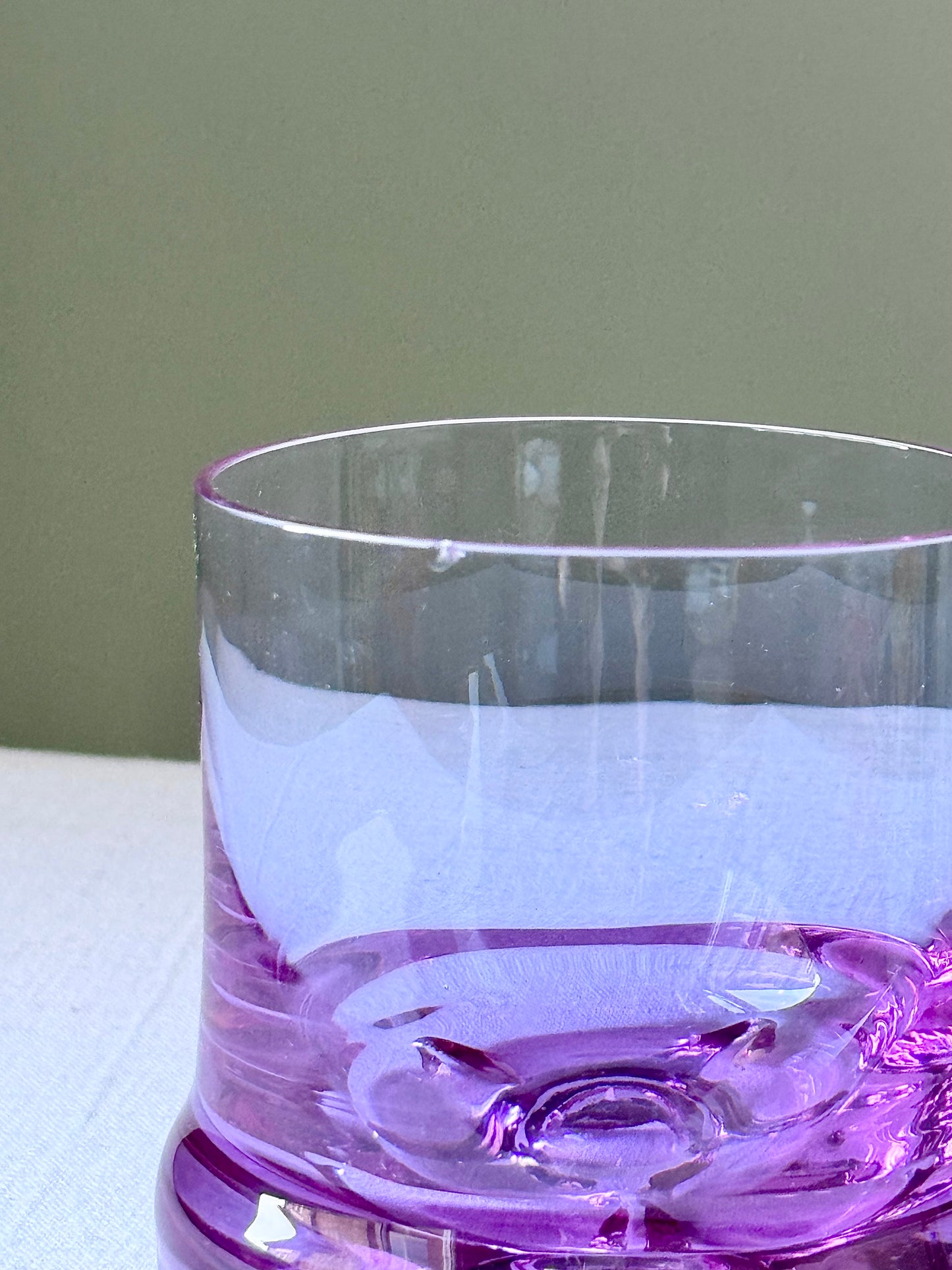 Set of 5 Murano Alexandrite Crystal Glass Tumblers, circa 1970’s