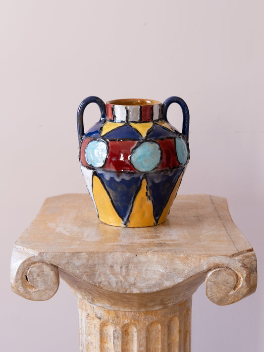 Studio Pottery Geometric Vase
