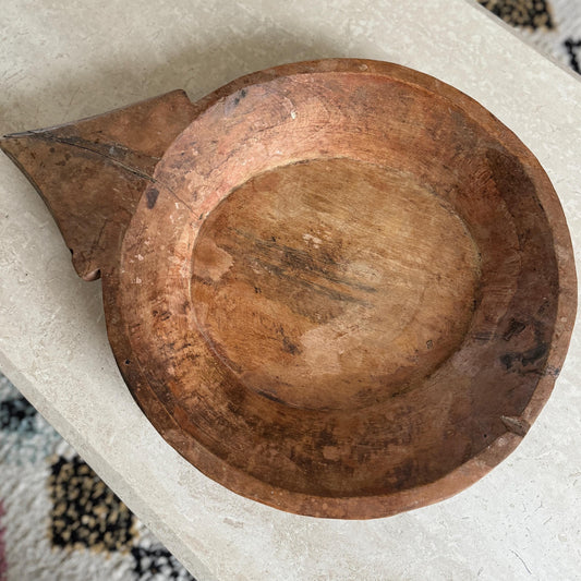 Indian Teak Dough Bowl