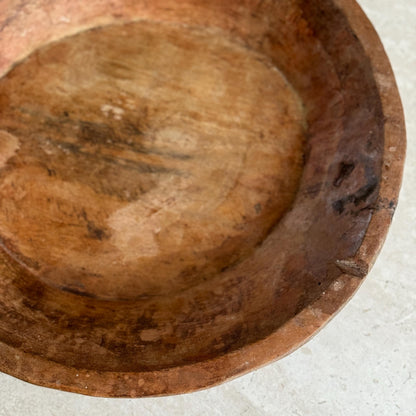 Indian Teak Dough Bowl